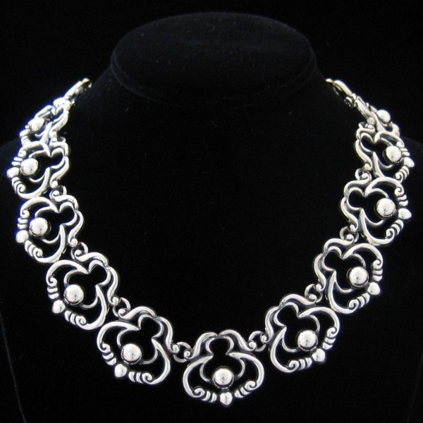 Margot de Taxco Design Fine .950 Silver Necklace Made by Maestro ...