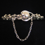 Antonio Pineda Design Sterling Silver DNA Chain Bracelet with Ball Clasp