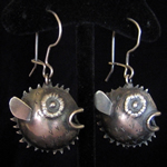 Blowfish Sterling Silver Handcrafted Earrings
