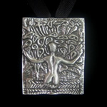 Manuel Porcayo Original Sterling Pin/Pendant Inspired by Diego Rivera "Nude with Calla Lillies"