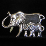 Manuel Porcayo of Taxco Original Design Elephant Pendant or Pin
