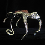 Manuel Porcayo Original Design Sterling Silver & Opalite Monkey Cuff Bracelet
