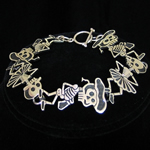 Maria Belen Nilson Original Design Sterling Silver Day of the Dead Bracelet