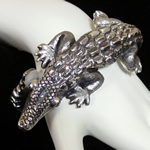 Nacho Gomez of Taxco Original Design Sterling Silver Alligator Bracelet