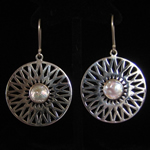 Veronica Ruffo Original Design Sterling Silver & Mother of Pearl Earrings