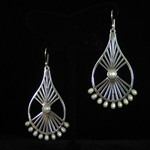 Veronica Ruffo Original Design Sterling Silver & Freshwater Pearl Teardrop Earrings