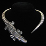 Nacho Gomez of Taxco Original Alligator Collar Necklace in Sterling Silver