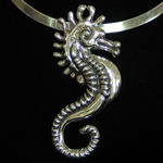 Hector Aguilar Reproduction Sterling Silver Seahorse Pin/Pendant