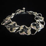 Hector Aguilar of Taxco Reproduction Sterling Silver Knot Bracelet