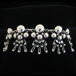 Reproduction Sterling Silver Doll Bracelet by Maestro Jose Luis Flores of Taxco