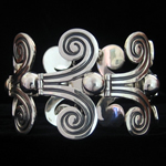 Margot de Taxco Reproduction Bold Swirl Sterling Silver Bracelet