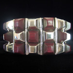 William Spratling Reproduction Pyramid Bracelet with Rosewood & .970 Fine Silver