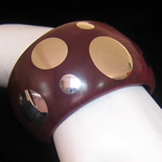 William Spratling Reproduction Rosewood and Sterling Silver Cuff Bracelet