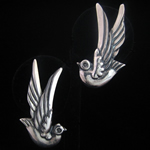 Margot de Taxco Reproduction Sterling Silver Earrings – Los Aves Pattern