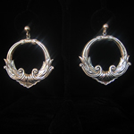 Margot de Taxco Reproduction Sterling Silver Hoop Pierced Earrings
