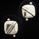 William Spratling Reproduction Sterling Silver Pierced Earrings – Pillow Pattern
