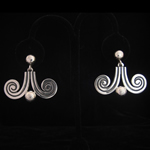 Margot de Taxco Reproduction Bold Swirl Sterling Silver Pierced Earrings