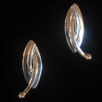 Bernice Goodspeed Reproduction Fine .970 Silver Pierced Earrings from Taxco, Mexico