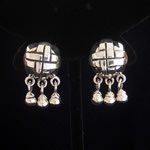 Hector Aguilar Reproduction Fine .950 Silver Pre-Columbian Earrings