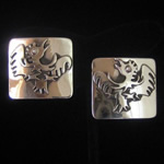 Salvador Teran Design Sterling Silver Rooster Clip Earrings by Maria Belen Nilson of Taxco