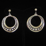 Margot de Taxco Design Sterling Silver Hoop Earrings