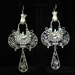 Traditional Mexican Sterling Silver Filigree Earrings – Butterfly Design