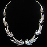 Margot de Taxco Reproduction Sterling Silver Necklace – Los Aves Pattern