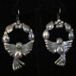 Hummingbird Sterling Silver Repousse Earrings