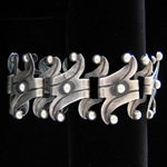 Early 1930's Pre-Eagle Fine .980 Silver Bracelet from Taxco, Mexico