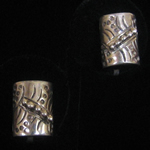 Victoria de Taxco Design by Ana Brilanti Vintage Silver Barrel Earrings