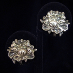 Valentin Vidaurreta Design Pre-Eagle Chrysanthemum Silver Earrings