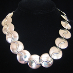 Vintage Modernist Taxco Sterling Silver Necklace
