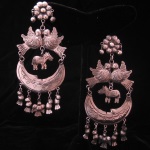 Traditional Sterling Silver Filigree Earrings with Donkeys, Moons, Doves & Flowers from Mexico