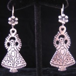Madonna Oaxacan Folk Art Earrings in Sterling Silver